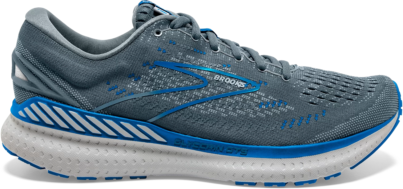 BROOKS Men's Glycerin GTS 19 (095 - Quarry/Grey/Dark Blue)