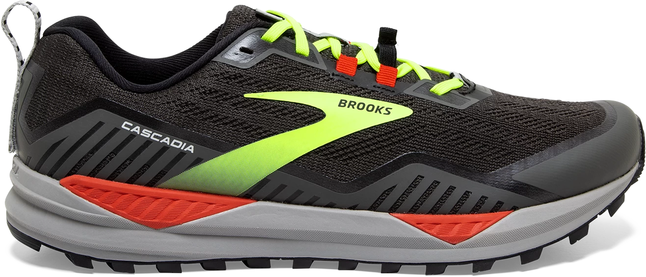 BROOKS Men's Cascadia 15 (076 - Black/raven/cherry Tomato)