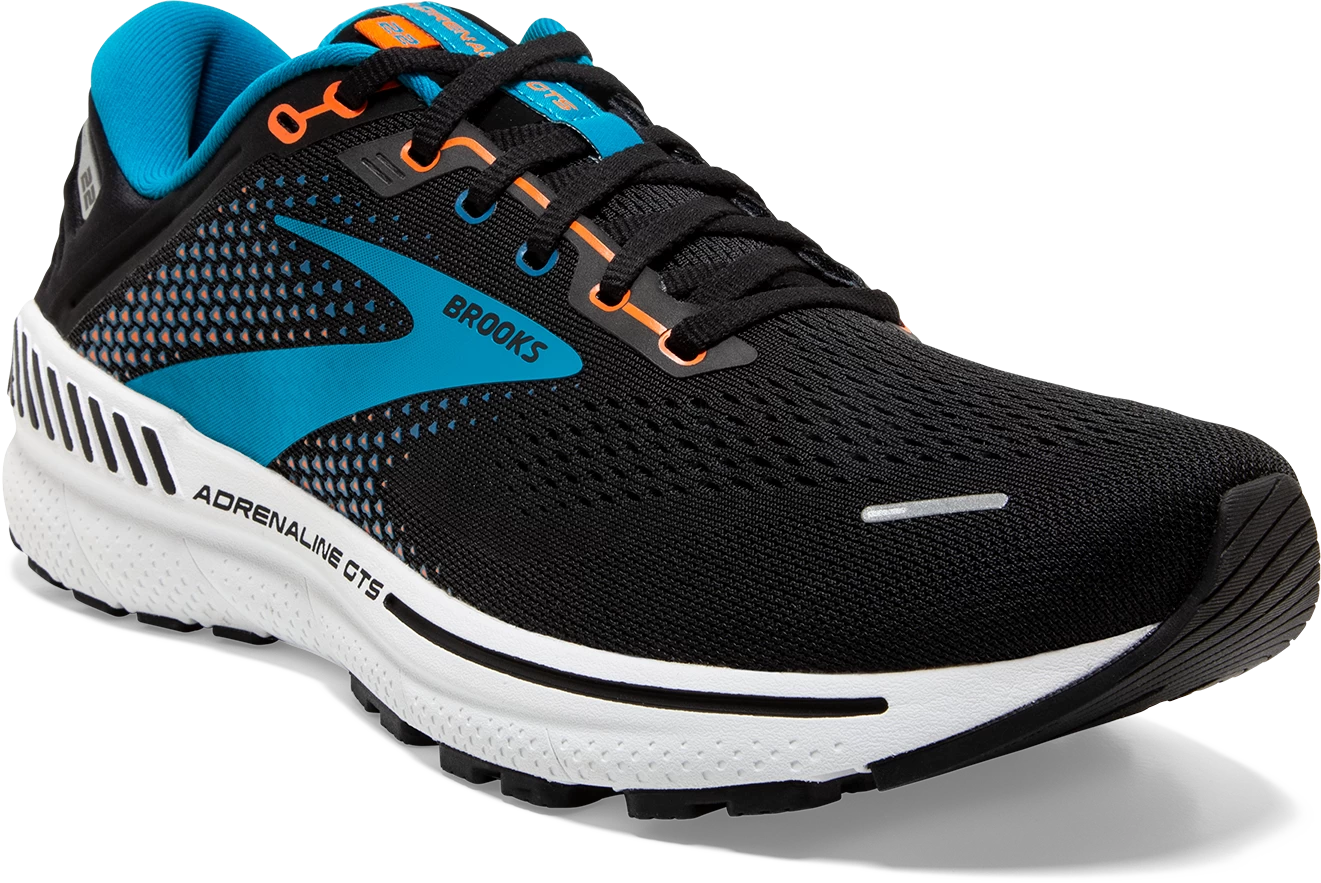 BROOKS Men's Adrenaline GTS 22 (034 - Black/Blue/Orange) - Image 3