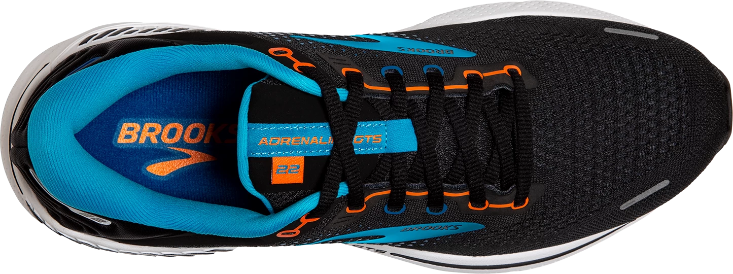 BROOKS Men's Adrenaline GTS 22 (034 - Black/Blue/Orange) - Image 5