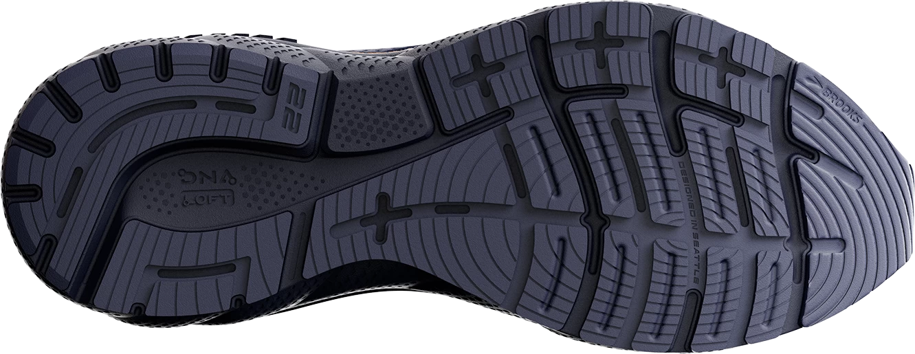 BROOKS Men’s Adrenaline GTS 22 (438 - Peacoat/Grey/Sunflower) - Image 6