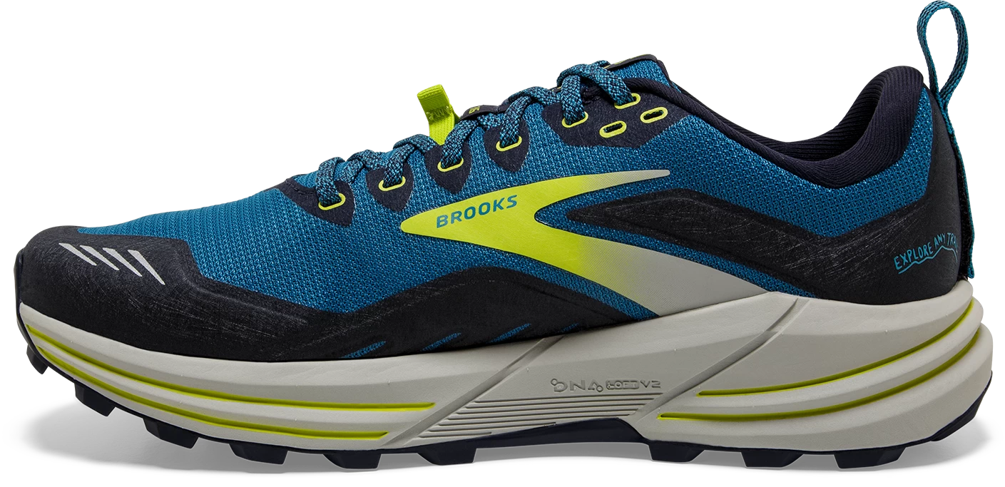 BROOKS Men's Cascadia 16 (469 - Mykonos Blue/Peacoat/Lime) - Image 2