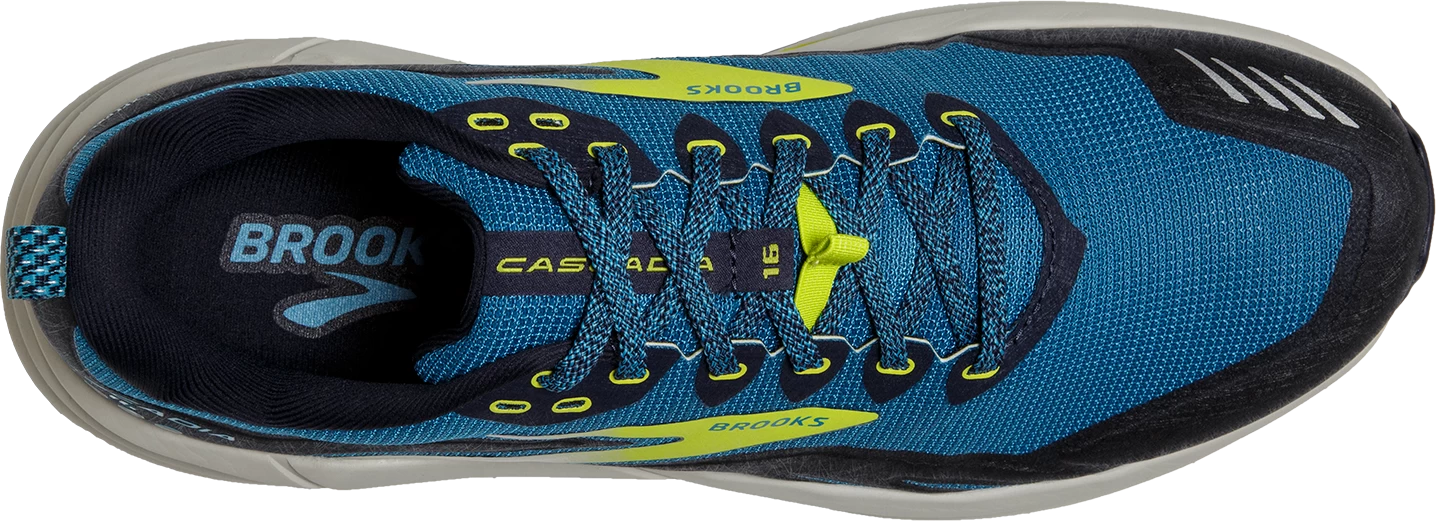 BROOKS Men's Cascadia 16 (469 - Mykonos Blue/Peacoat/Lime) - Image 5