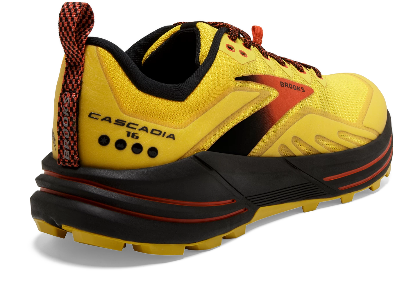 BROOKS Men's Cascadia 16 (745 - Yellow/Black/Grenadine) - Image 4