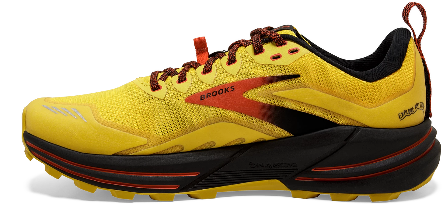 BROOKS Men's Cascadia 16 (745 - Yellow/Black/Grenadine) - Image 2