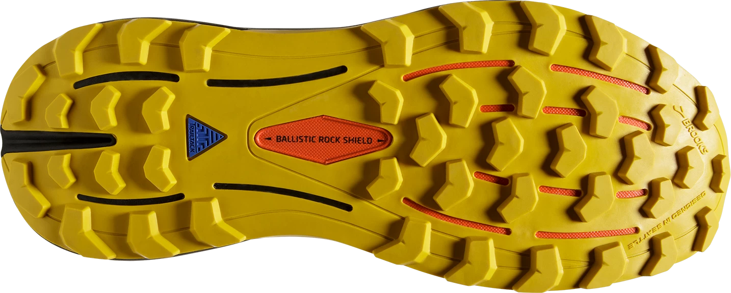 BROOKS Men's Cascadia 16 (745 - Yellow/Black/Grenadine) - Image 6