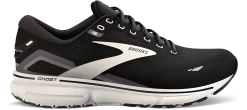 BROOKS Men's Ghost 15 WIDE (012 - Black/Blackened Pearl/White)