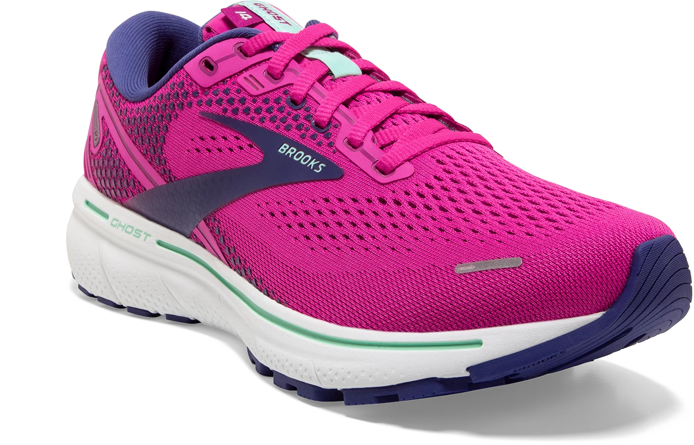 BROOKS Women's Ghost 14 (612 - Fuchsia/Yucca/Navy) - Image 4