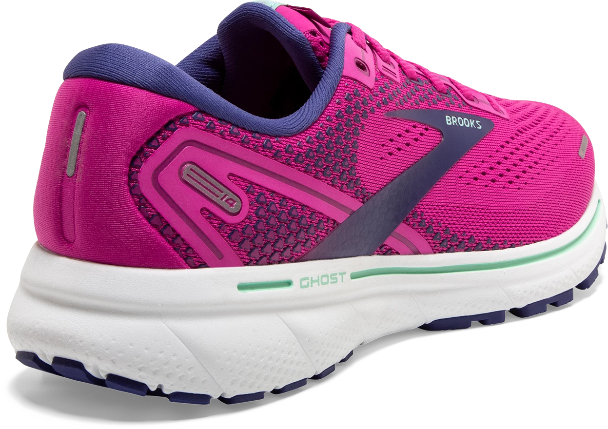 BROOKS Women's Ghost 14 (612 - Fuchsia/Yucca/Navy) - Image 3