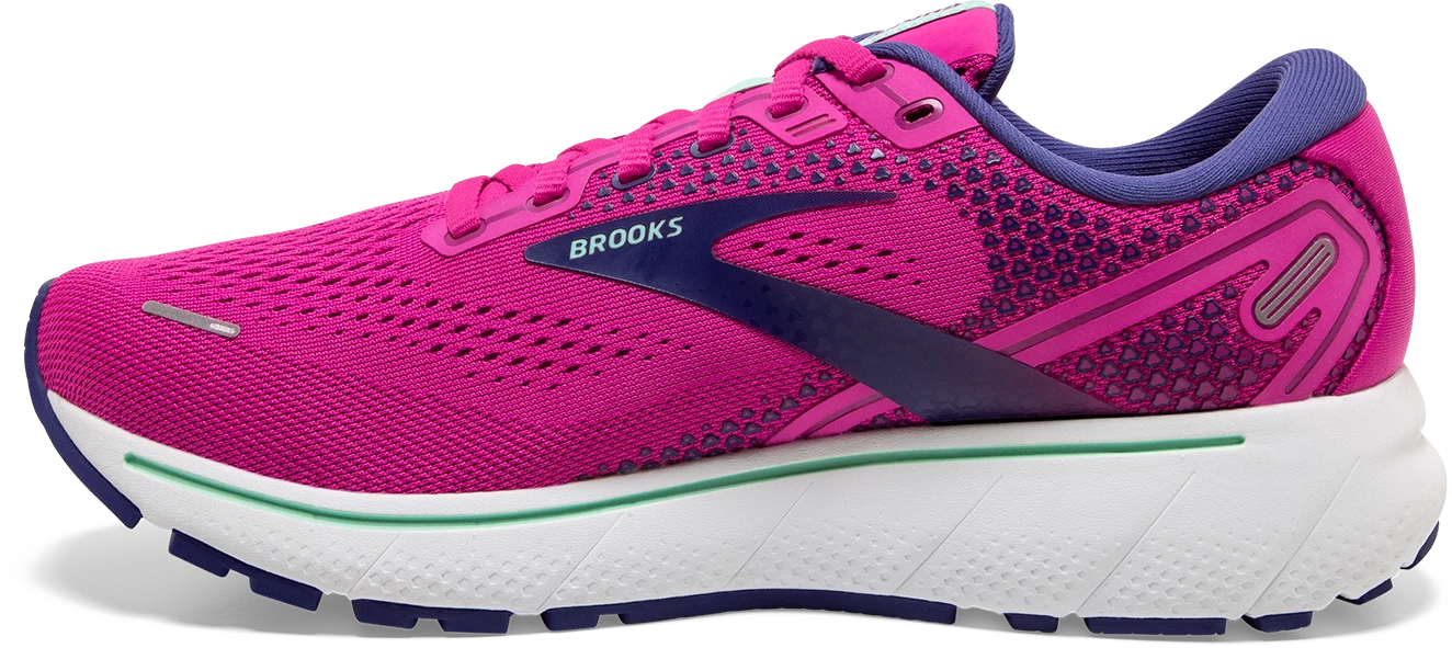 BROOKS Women's Ghost 14 (612 - Fuchsia/Yucca/Navy) - Image 2