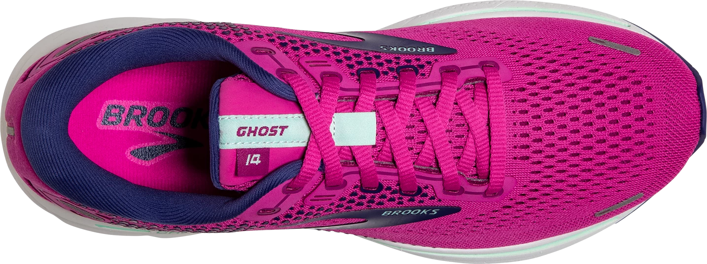 BROOKS Women's Ghost 14 (612 - Fuchsia/Yucca/Navy) - Image 5