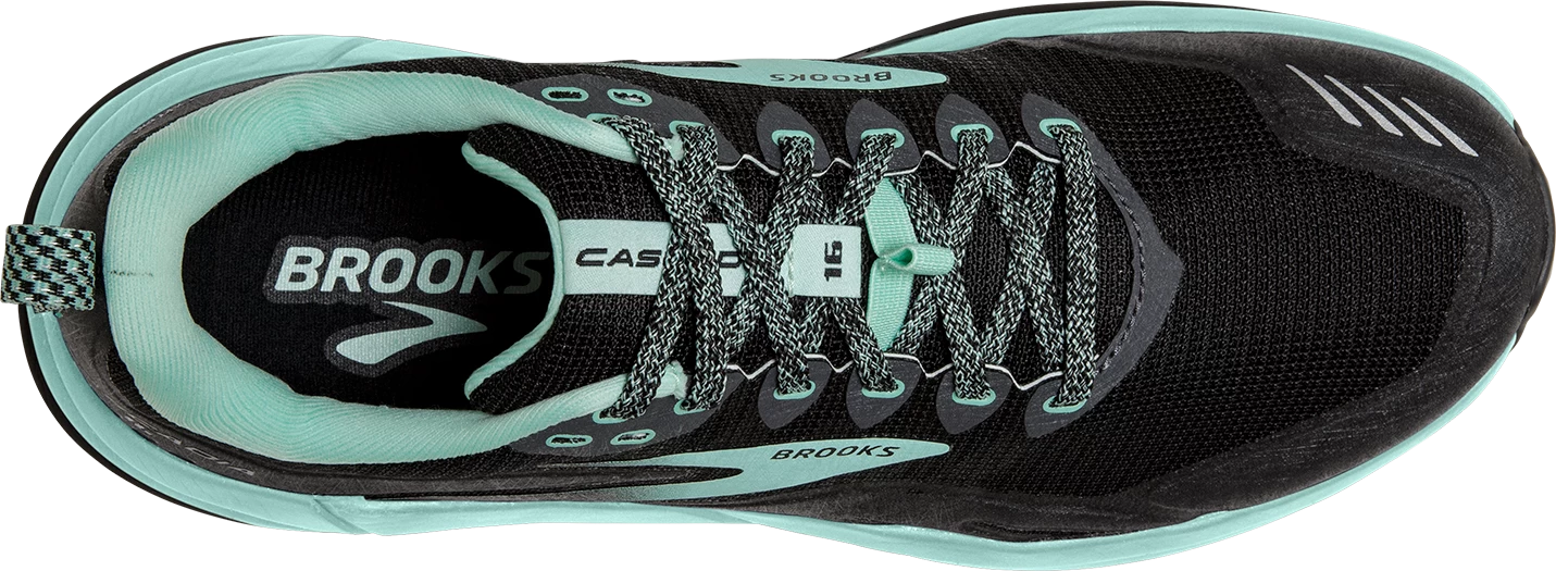 BROOKS Women's Cascadia 16 (049 - Black/Ebony/Yucca) - Image 5