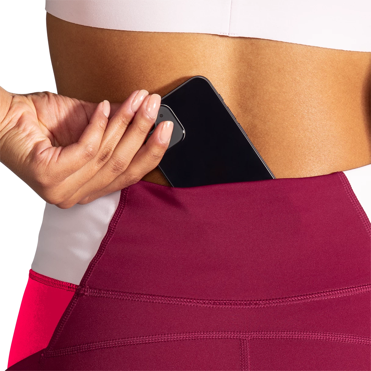 BROOKS Women's Method 8" Short Tight (633 - Razzmatazz/Quartz/Hyper Pink) - Image 5