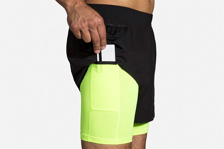 Men's Brooks Carbonite 5" 2-in-1 Short Run Visible Collection 211352-070 - Image 3