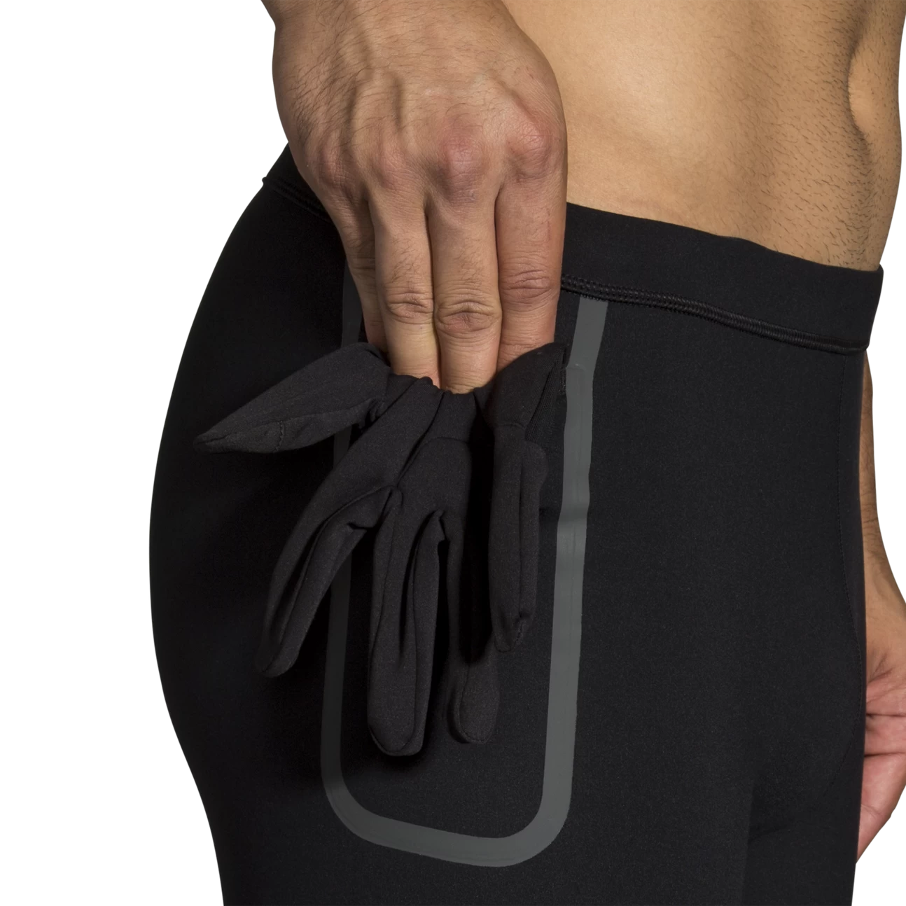 BROOKS Men's Momentum Thermal Tights (001 - Black) - Image 7