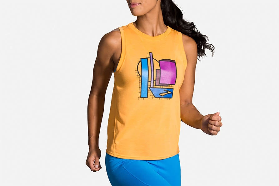 Women's Brooks Distance Graphic Tank 221470-766 - Image 3