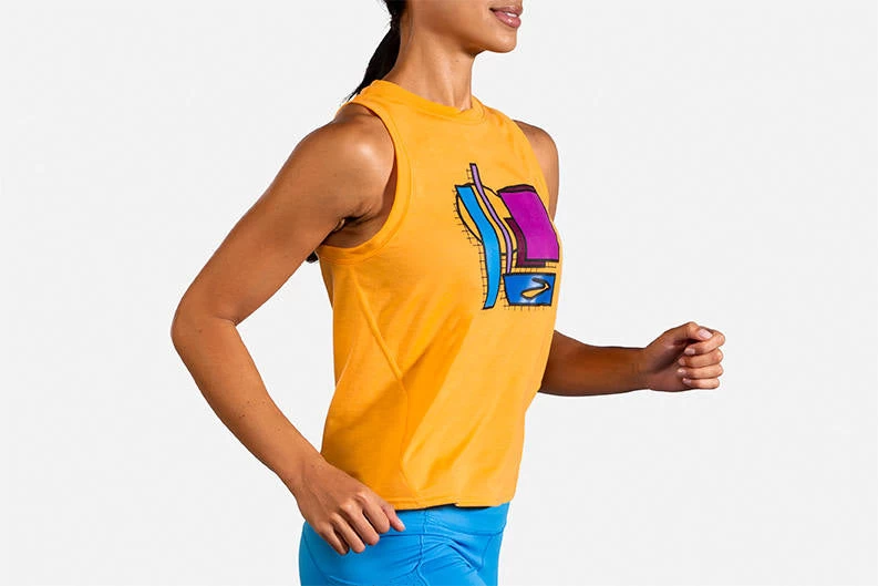 Women's Brooks Distance Graphic Tank 221470-766 - Image 4