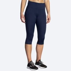 BROOKS Women's Method 1/2 Crop Tight (451 - Navy)