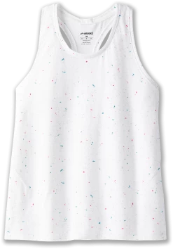 BROOKS Women's Distance Tank 2.0 (150 - White Speckle Print)
