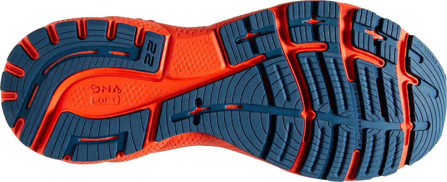 BROOKS Men's Adrenaline GTS 22 (404 - Blue/Light Blue Orange) - Image 6