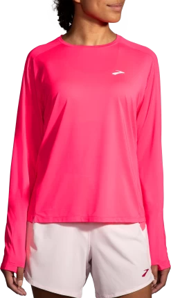BROOKS Women's Sprint Free Long Sleeve 2.0 (620 - Hyper Pink)