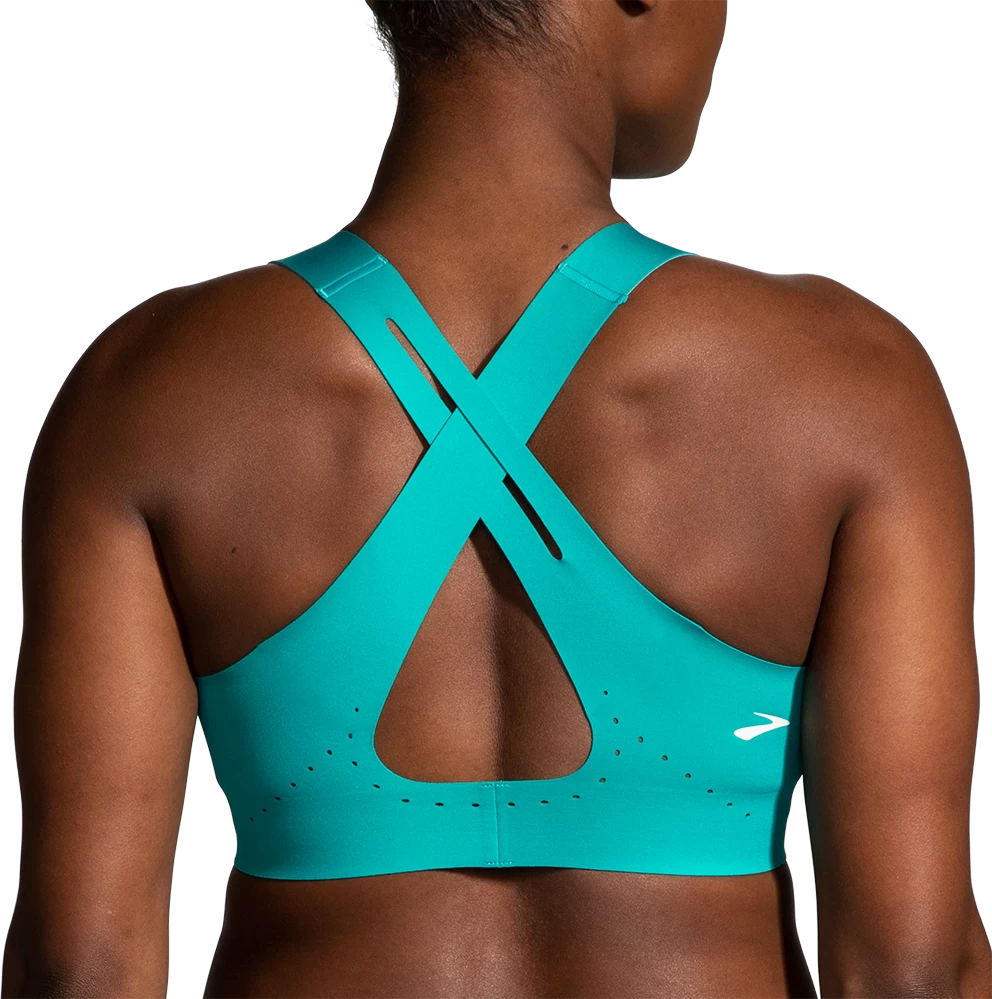 BROOKS Women's Dare Crossback Run Bra 2.0 (336 - Nile Green) - Image 3