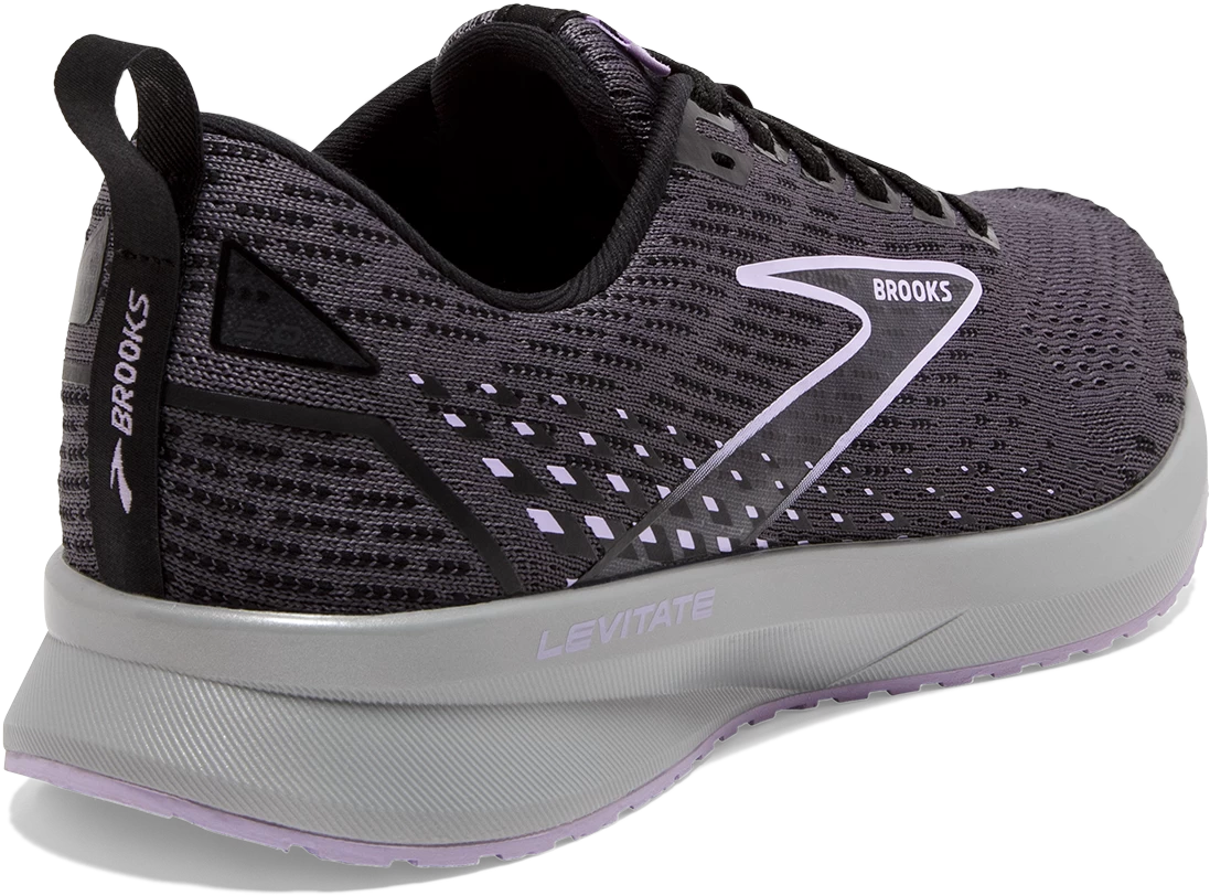 BROOKS Women's Levitate 5 (080 - Ebony/Black/Lilac) - Image 4