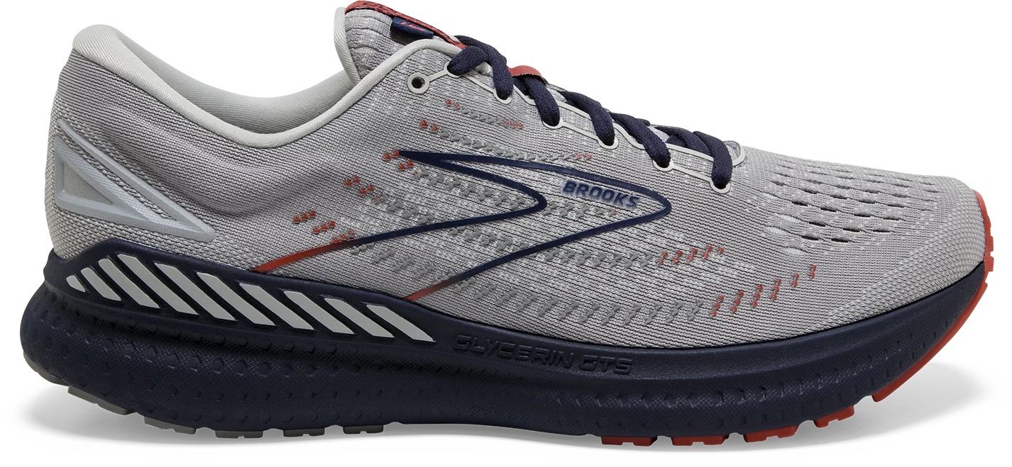BROOKS Men's Glycerin GTS 19 (002 - Grey/Alloy/Peacoat)
