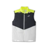 BROOKS Men’s Run Visible Insulated Vest (134 - White/Asphalt/Nightlife)
