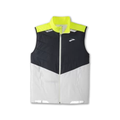 BROOKS Men’s Run Visible Insulated Vest (134 - White/Asphalt/Nightlife)