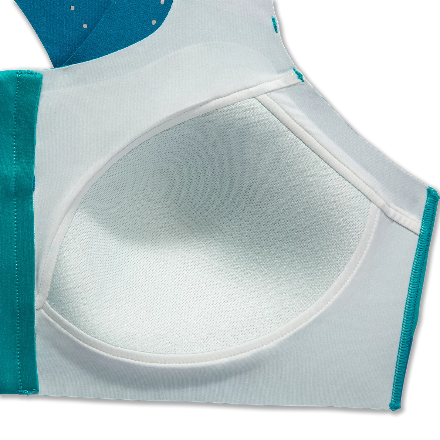 BROOKS Women's Dare Zip Run Bra 2.0 (369 - Nile Green/Lagoon/Light Mint) - Image 5