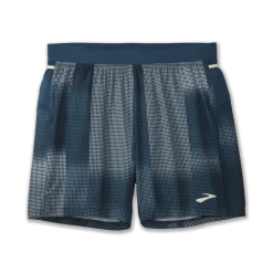 BROOKS Men's Sherpa 7" Short (406 - Indigo Rush Altitude Print)