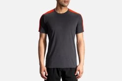 BROOKS Men’s Distance SS (052 - Heather/Asphalt/Lava)