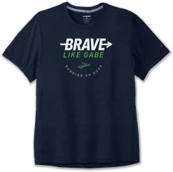 BROOKS Men’s Brave Like Gabe Distance Graphic Tee (451 - Navy)