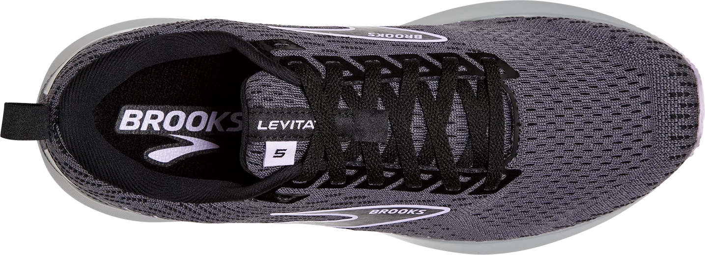 BROOKS Women's Levitate 5 (080 - Ebony/Black/Lilac) - Image 5