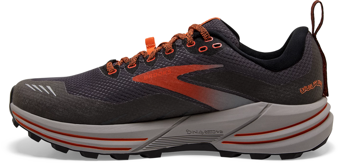 BROOKS Men's Cascadia 16 GTX (060 - Black/Ebony/Cinnabar) - Image 2