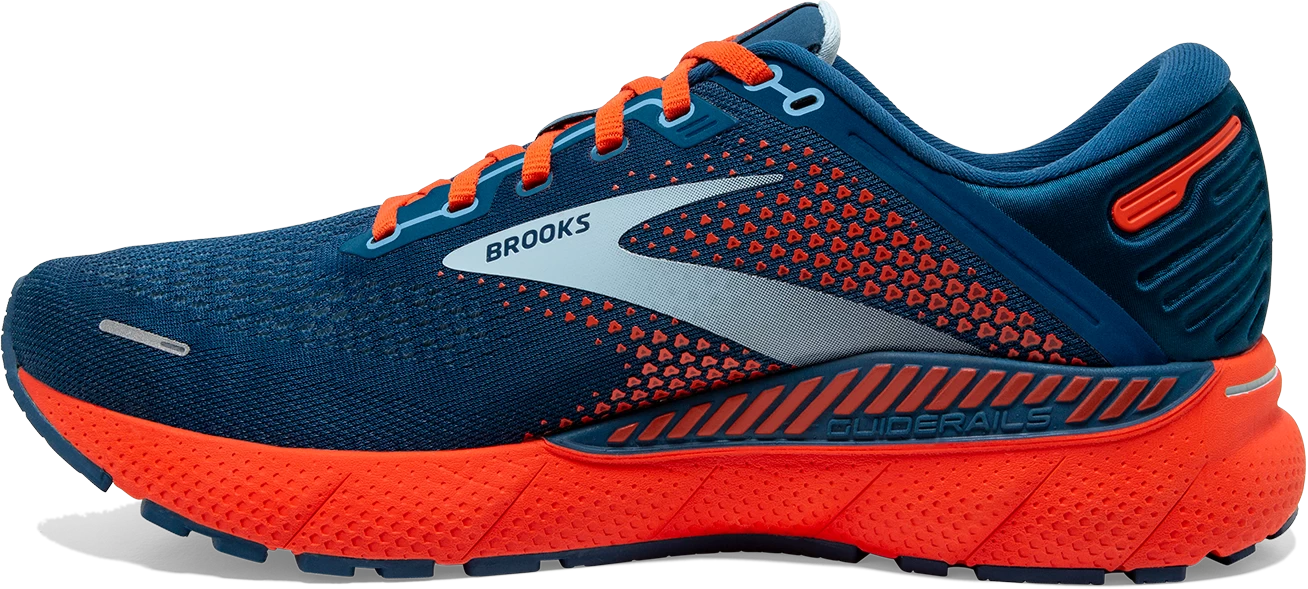 BROOKS Men's Adrenaline GTS 22 (404 - Blue/Light Blue Orange) - Image 2