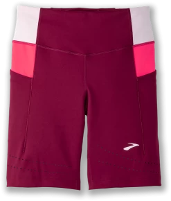 BROOKS Women's Method 8" Short Tight (633 - Razzmatazz/Quartz/Hyper Pink)