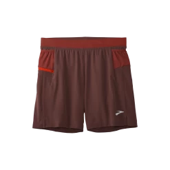 BROOKS Men's Sherpa 7" 2-in-1 Short (223 - Run Raisin/Copper)